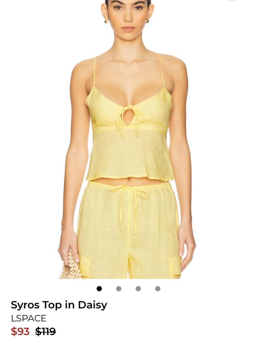 LSPACE Daisy Yellow Tank Top